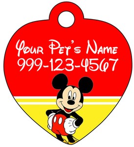 mickey dog tag