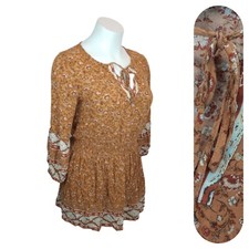 American Eagle Outfitters Sheath Dress Women XL Multi Floral Long Sleeve Boho