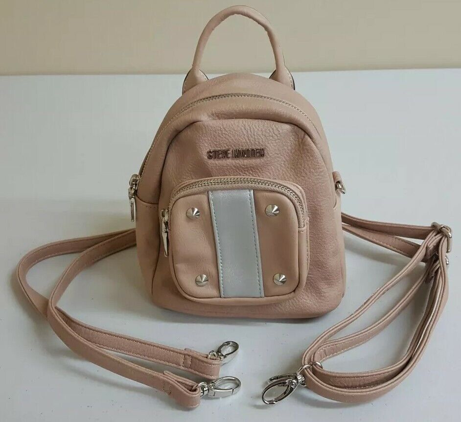 NEW Steve madden mini backpack small purse convertible pink studded 