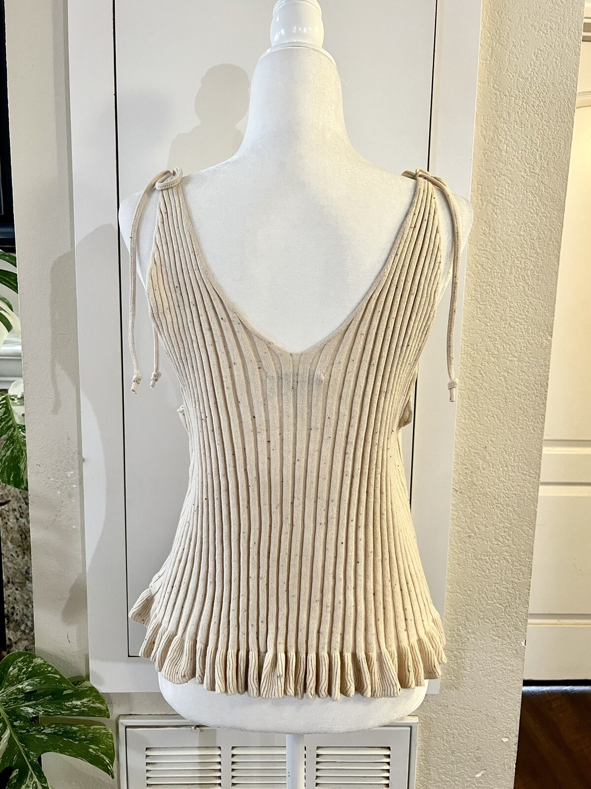 BCBGeneration Tie Shoulder Ruffle Sleeveless Knit… - image 6