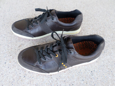 ECCO dark brown leather spikeless golf shoes, Men's 11 (eur 45)