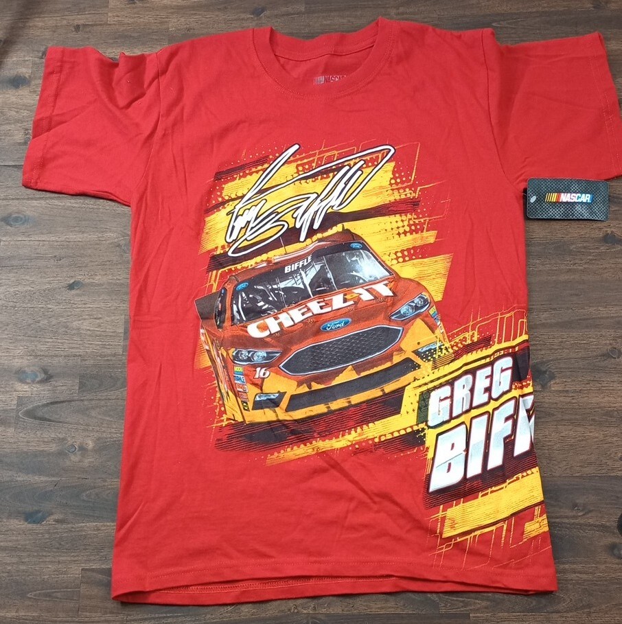 Greg Biffle #16 NASCAR Red AOP Wrap Around Cheez-IT Graphic Tee