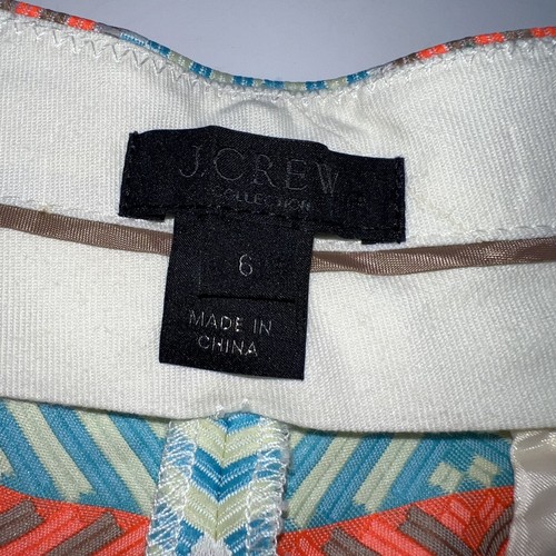 J Crew Collection Women Cropped Ankle Pant Diamond Stripe Jacquard 6 - Picture 2 of 4