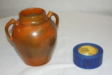 Orange Two-Handled Vase