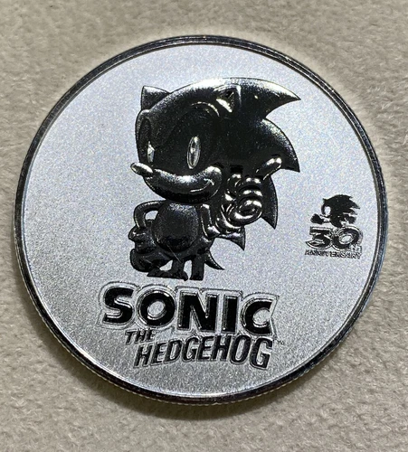 2021 Sonic the Hedgehog 30th Anniversary Coin 1 Oz .999 Silver Niue $2 Japan AG