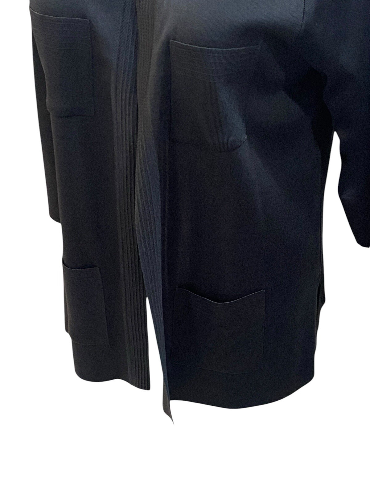 Size XL Exclusively Misook Gray Solid Open Front … - image 8