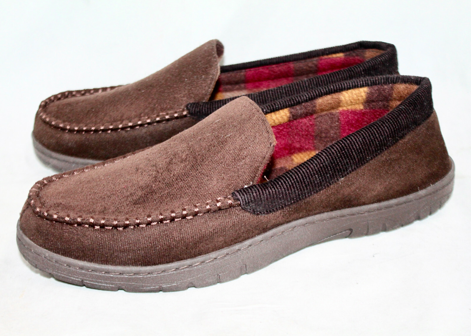 SAOLA HEAT SEARCH Ciabatta Uomo XXL 13 14 Marrone Ecopelle Scamosciata Foderata Flanella Suola Gomma