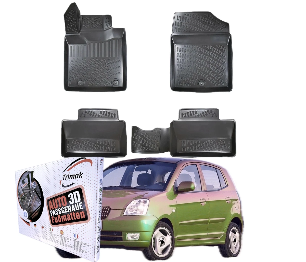 Automatten op maat - Kia Picanto III vanaf 2017- - zwart stof | CGAM3243