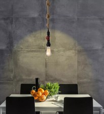 Industrie Lampe  Rustikal Seillampe Hängelampe - GRATIS LED Birne 