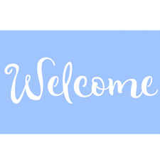 WELCOME STENCIL STENCILS WORD PAINT CRAFT TEMPLATE TEMPLATES BACKGROUND 2 NEW