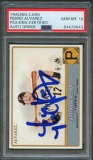 2011 Topps Allen & Ginter's #184 Pedro Alvarez Signed Card PSA Slabbed Auto 10 P