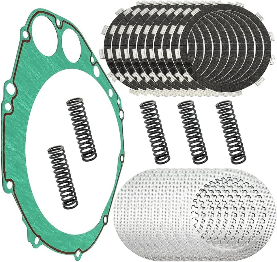 Clutch Friction Plates Kit & Springs Cover Gasket for Suzuki GSXR1000 2001-2004 Foto 2 de 4