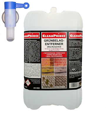 5 LITER Ultra Konzentrat Grünbelagentferner |mit Ausgießer| Algen Reiniger