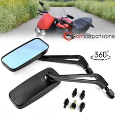 Motorcycle Rearview Side Mirrors For Harley Street Glide Touring Sportster Black