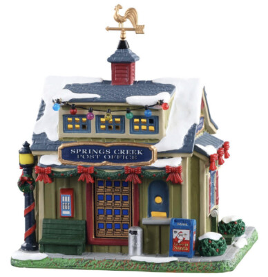 LEMAX Springs Creek Post Office Lighted Holiday Village