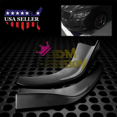 Universal Front Bumper Lip Splitter Spoiler Diffuser Black Urethane Body Kit S08