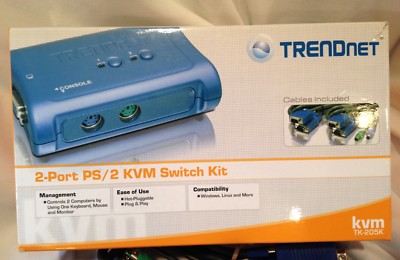 TRENDnet  TK (TK205K) 2-Ports External KVM switch PS/2