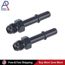 2PCS 6AN Male Flare to 3/8" SAE Quick Connect Male EFI Fuel Fitting Adapter