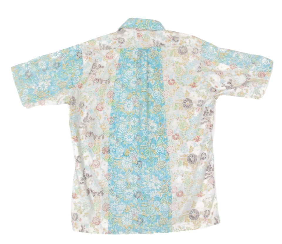 Camisa De Colección SURF LINE LIBERTY HOUSE Floral Lavada Estampado Reverso Para Hombres Talla M/607 Foto 3 de 4