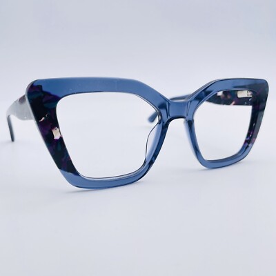 SPECSAVERS Brille CLEAR BLUE / GEMUSTERT ECKIG Brillengestell MOD: 33135366