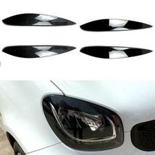 Car Headlight Eyelid Lid Eyebrow Trim For Mercedes Benz Smart 2014+