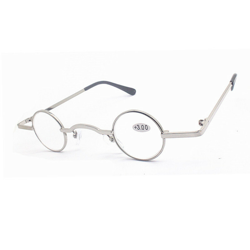 Small Round Reading Glasses 1.5 2.0 2.5 3.0 3.5 Metal Readers 30mm Men