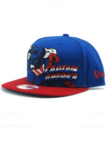 New Era Captain America 9fifty Snapback Hat Adjustable Marvel Classic Heroes NWT - Picture 3 of 7