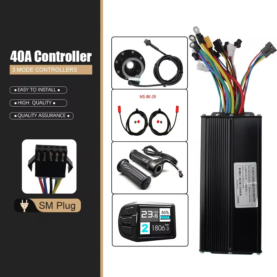 E-bike 40A 3-Mode Sine Wave Controller 36V 48V 1500W 2000W with LCD Display Set - Image 3 of 4