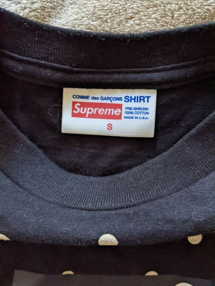Supreme x Comme Des Garcons CDG Polka Dot Box Logo T-Shirt Supreme x Comme Des Garcons CDG Polka Dot Box Logo T-Shirt