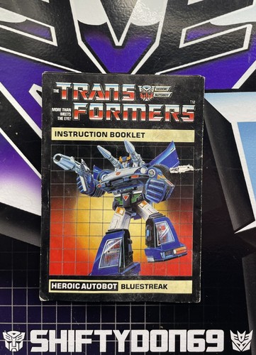 Vintage Hasbro Transformers G1 Bluestreak Instructions original