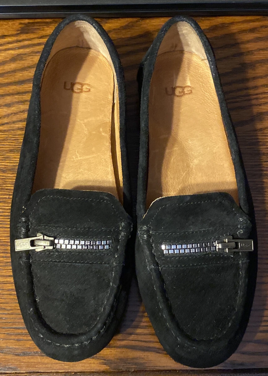 Ugg top loafers black