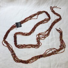 Women's Beaded Belt Boho Amber Multicolor Multi Strand By Cejon India 71" Long