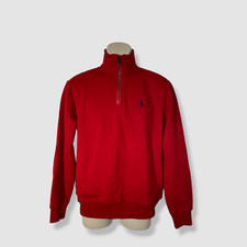  138 Polo Ralph Lauren Men's Red RL Fleece Sweatshirt Sweater Size Small