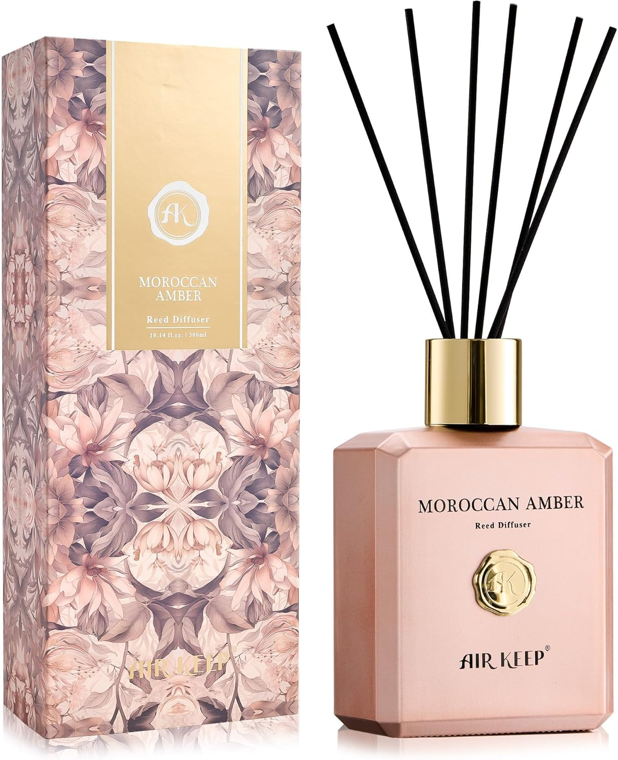 Reed Diffuser Set -10.15 Oz(300Ml) Moroccan Amber Fragrance Diffuser, Luxury Aro-image