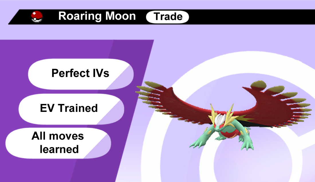Shiny Roaring Moon Battle Ready 6 IV for Pokemon Scarlet/Violet | eBay Shiny Roaring Moon Battle Ready 6 IV for Pokemon Scarlet/Violet | eBay