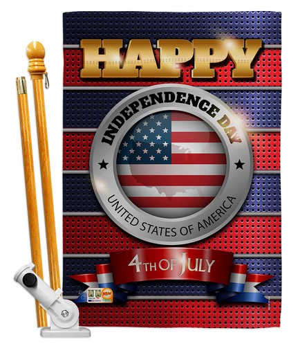 Happy Independence Day Fourth July US 4Th Red White Blue Garden House Yard Flag - Bild 6 von 13