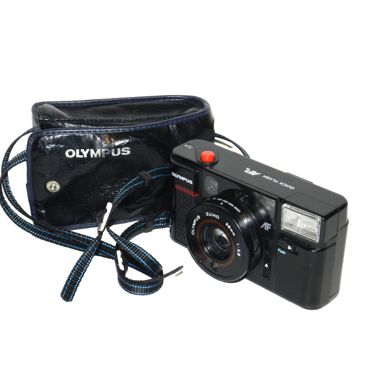 Olympus Quick Flash AFL Film Camera w/ 38mm 1:2.8 Zuiko Lens