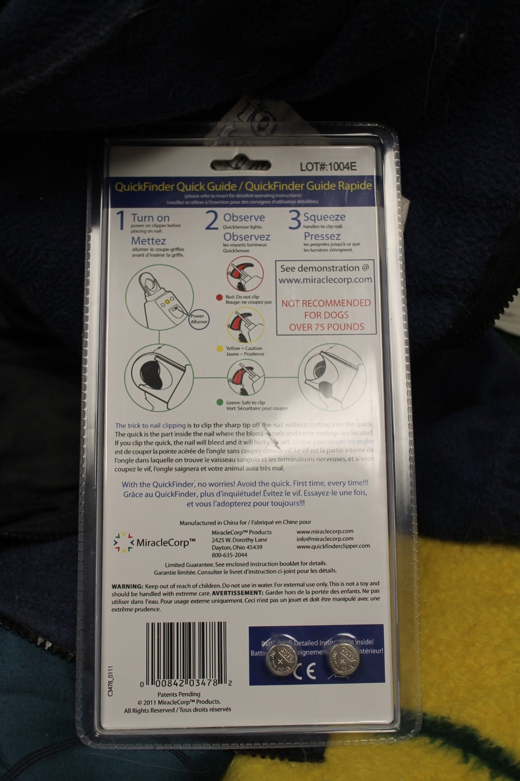 Miracle Corp 3478 QuickFinder Nail Clipper for Medium Dogs eBay