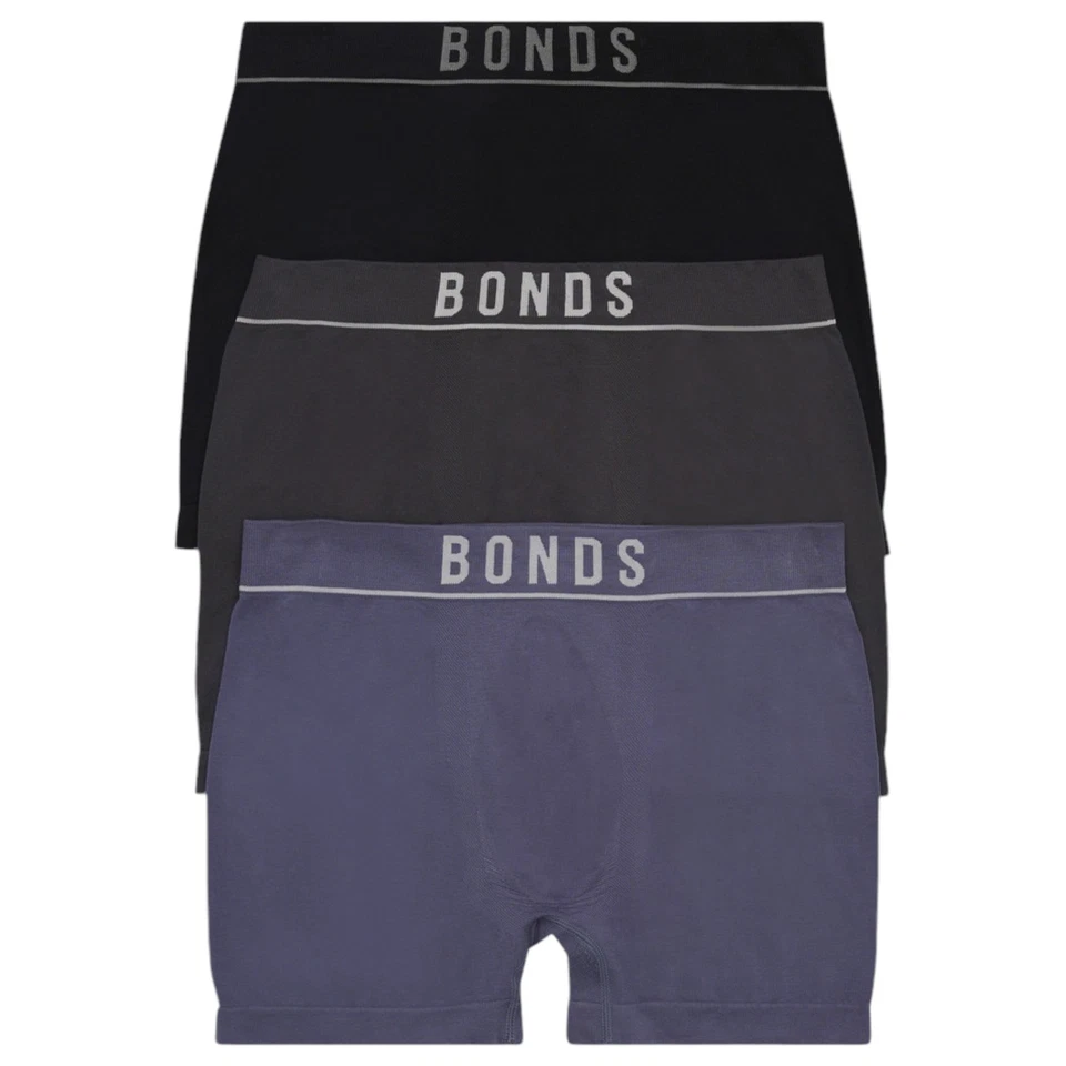 3 x Bonds Mens Originals Seamless Trunks Multicoloured Underwear