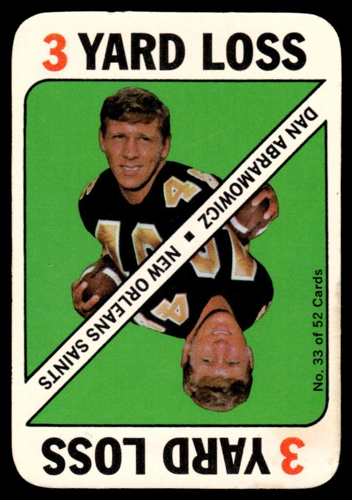 1971 Topps Game Inserts Dan Abramowicz New Orleans Saints #33