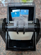 Vintage Rolodex Swivel File DRF-24C Covered Rotary Card File Black 2.25x4" Cards