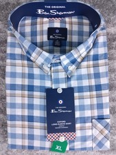 Ben Sherman Shirt Men's XL Blue The Original Oxford Long Sleeve Button Down NWT