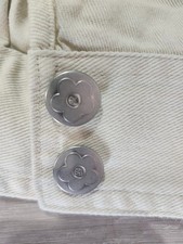 Sandy Liang Beige Creme Denim Jumpsuit Coveralls Utility Size 4 X Target 60