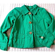 Gap Kids Green Button-Up Jacket Size Small 6-7 