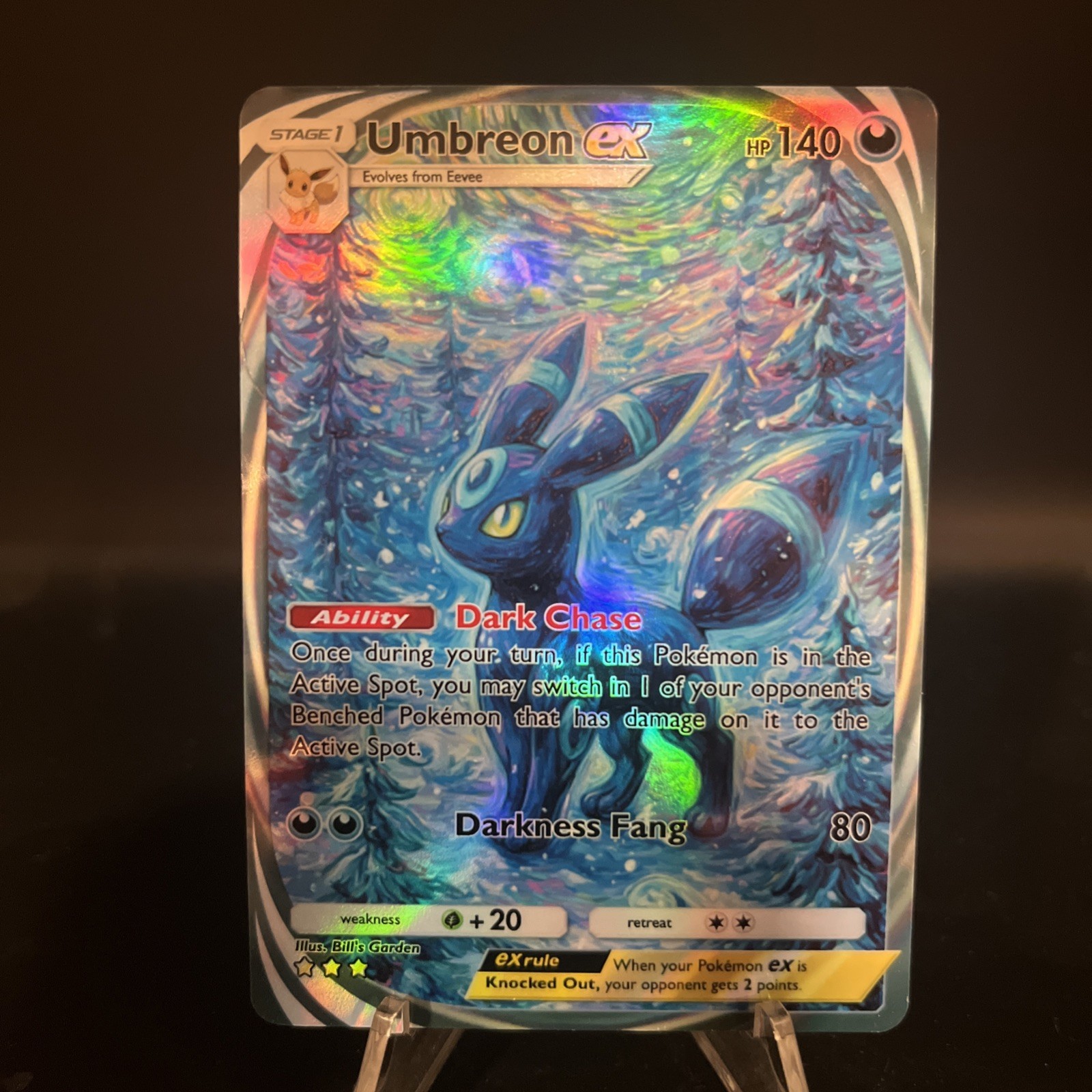 Shiny Umbreon ex Immersive - Premium Holo Fan Card | Pokémon TCG Pocket Inspired