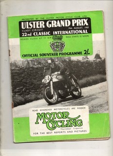 ULSTER GRAND PRIX PROGRAMME 1950. CLADY. DALE. ARMSTRONG. GRAHAM. PAGANI.
