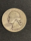1942-P Washington Quarter 50c - 90% Silver - Circulated  12a