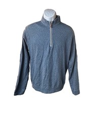 Johnnie-O Sully 1/4 Zip Pullover Sweater Adrift Blue Sz Medium