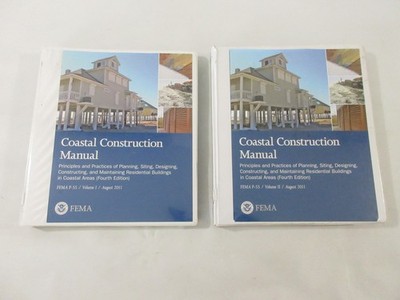 FEMA P-55 Coastal Construction Manual Vol I & II 4th Ed 2011 Set 3-Ring Binders