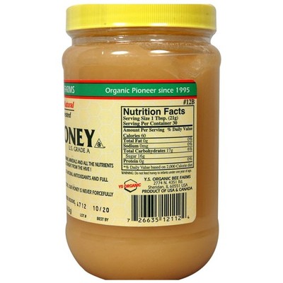 Y.S. Eco Bee Farms Raw Honey - Sustainably Sourced - 22 oz